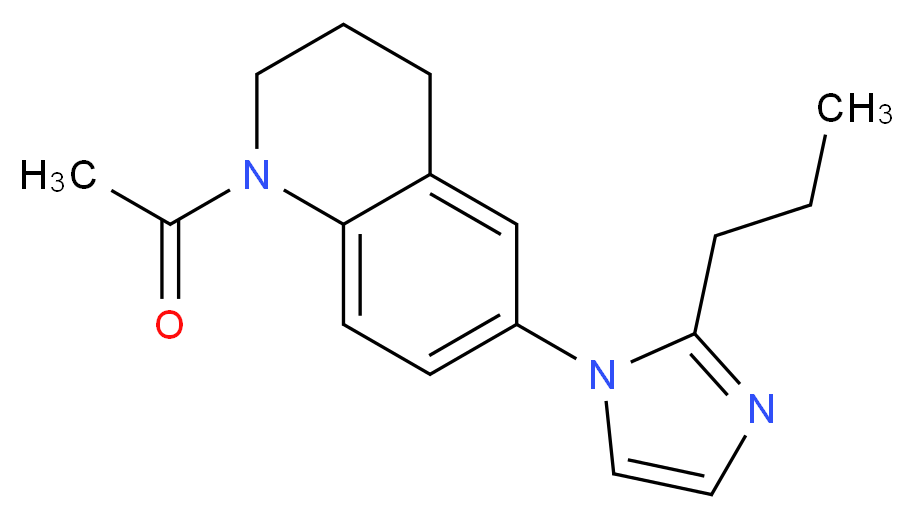 1-acetyl-6-(2-propyl-1H-imidazol-1-yl)-1,2,3,4-tetrahydroquinoline_Molecular_structure_CAS_)