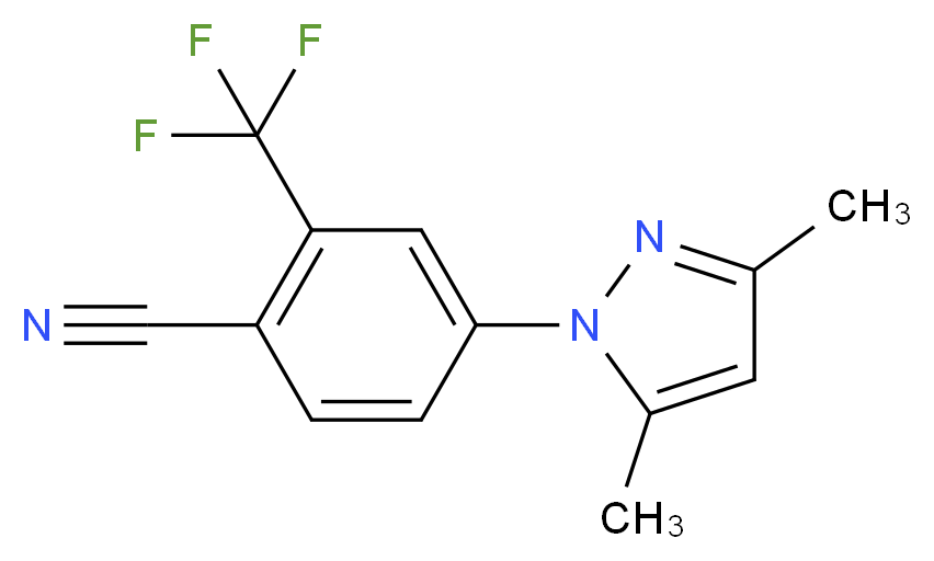4-(3,5-dimethyl-1H-pyrazol-1-yl)-2-(trifluoromethyl)benzonitrile_Molecular_structure_CAS_)