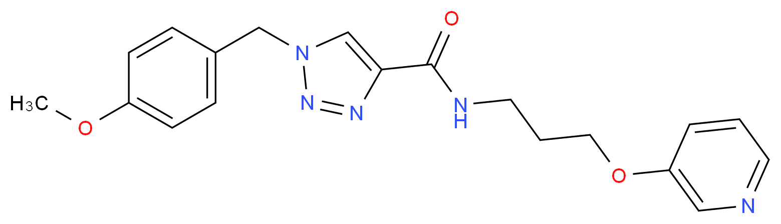 1-(4-methoxybenzyl)-N-[3-(3-pyridinyloxy)propyl]-1H-1,2,3-triazole-4-carboxamide_Molecular_structure_CAS_)