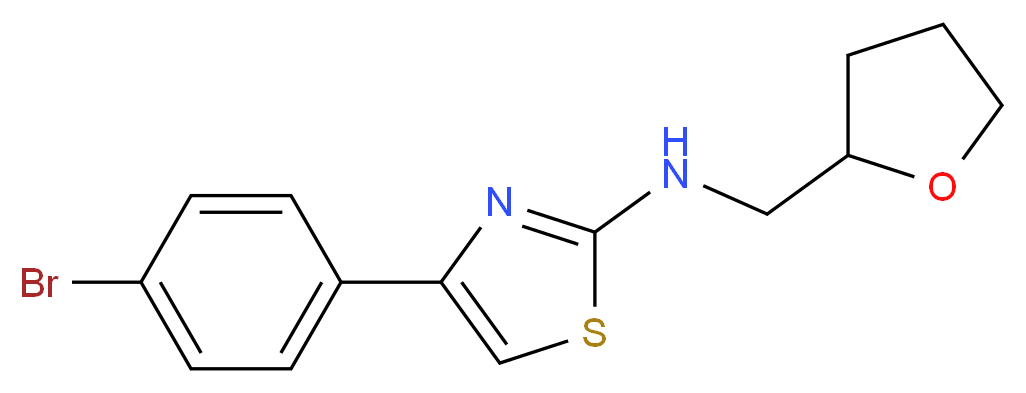 [4-(4-Bromo-phenyl)-thiazol-2-yl]-(tetrahydro-furan-2-ylmethyl)-amine_Molecular_structure_CAS_)
