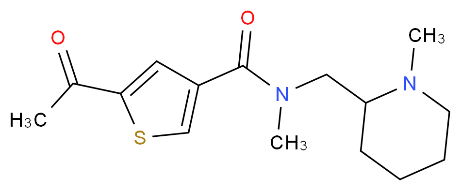 5-acetyl-N-methyl-N-[(1-methyl-2-piperidinyl)methyl]-3-thiophenecarboxamide_Molecular_structure_CAS_)