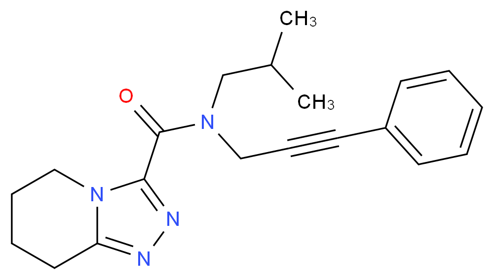 N-isobutyl-N-(3-phenylprop-2-yn-1-yl)-5,6,7,8-tetrahydro[1,2,4]triazolo[4,3-a]pyridine-3-carboxamide_Molecular_structure_CAS_)