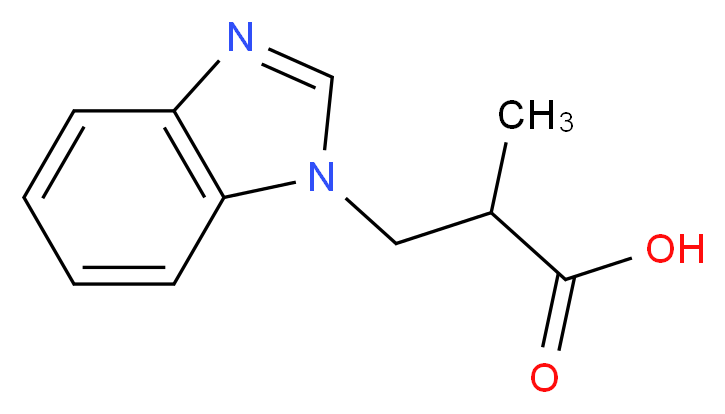 3-(1H-benzimidazol-1-yl)-2-methylpropanoic acid_Molecular_structure_CAS_58555-21-8)
