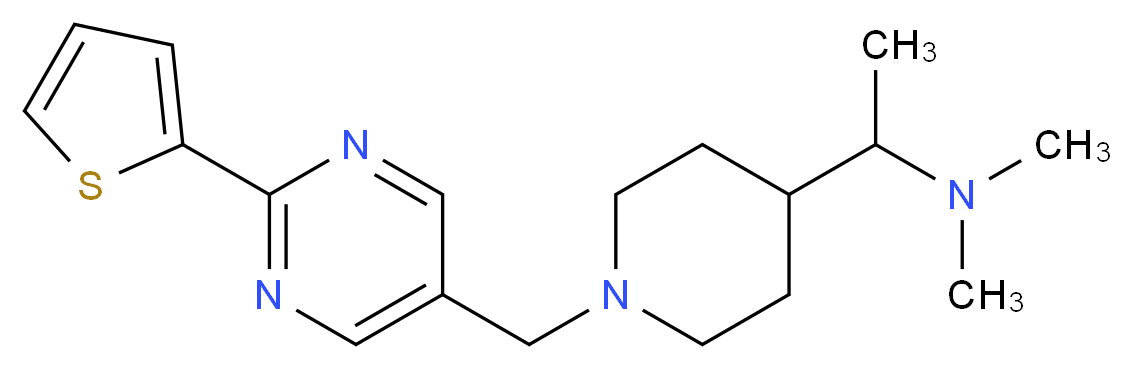 N,N-dimethyl-1-(1-{[2-(2-thienyl)-5-pyrimidinyl]methyl}-4-piperidinyl)ethanamine_Molecular_structure_CAS_)