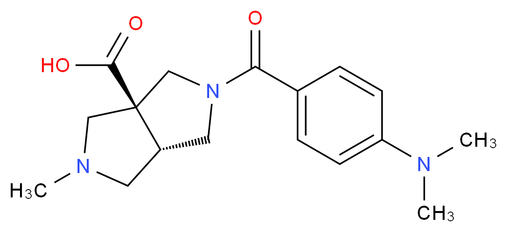 (3aS*,6aS*)-2-[4-(dimethylamino)benzoyl]-5-methylhexahydropyrrolo[3,4-c]pyrrole-3a(1H)-carboxylic acid_Molecular_structure_CAS_)