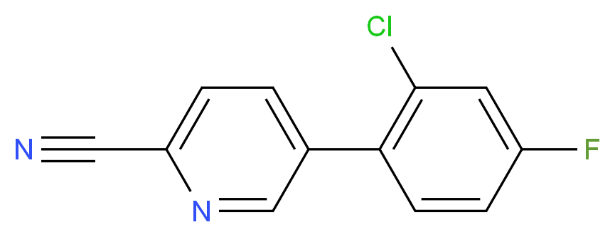 5-(2-chloro-4-fluorophenyl)pyridine-2-carbonitrile_Molecular_structure_CAS_)
