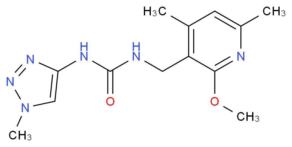 N-[(2-methoxy-4,6-dimethylpyridin-3-yl)methyl]-N'-(1-methyl-1H-1,2,3-triazol-4-yl)urea_Molecular_structure_CAS_)