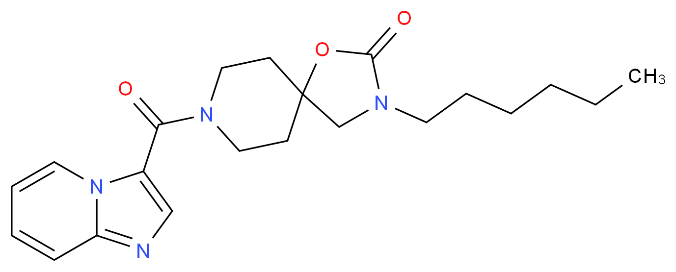 3-hexyl-8-(imidazo[1,2-a]pyridin-3-ylcarbonyl)-1-oxa-3,8-diazaspiro[4.5]decan-2-one_Molecular_structure_CAS_)
