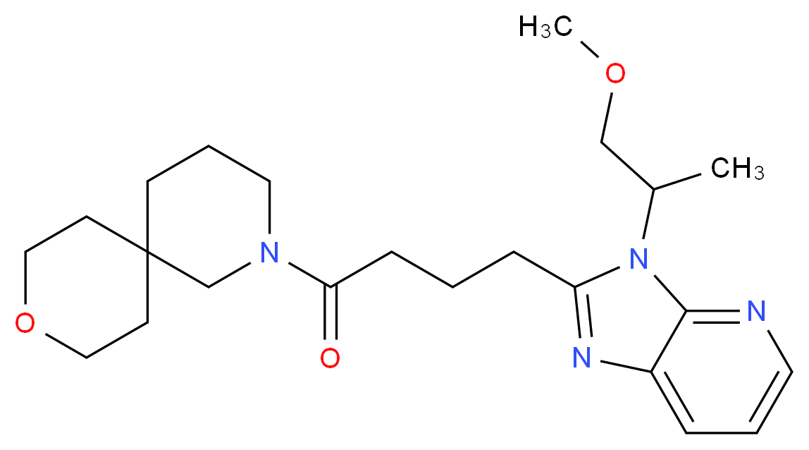 2-{4-[3-(2-methoxy-1-methylethyl)-3H-imidazo[4,5-b]pyridin-2-yl]butanoyl}-9-oxa-2-azaspiro[5.5]undecane_Molecular_structure_CAS_)