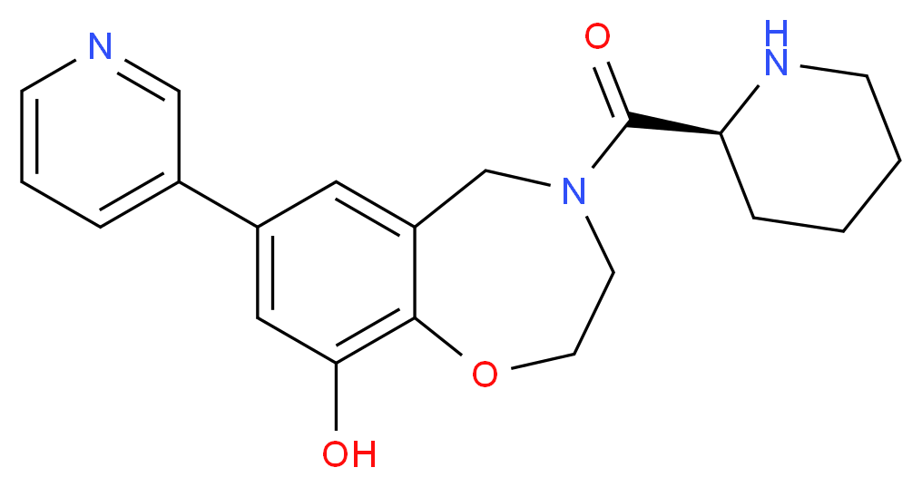 4-[(2S)-piperidin-2-ylcarbonyl]-7-pyridin-3-yl-2,3,4,5-tetrahydro-1,4-benzoxazepin-9-ol_Molecular_structure_CAS_)