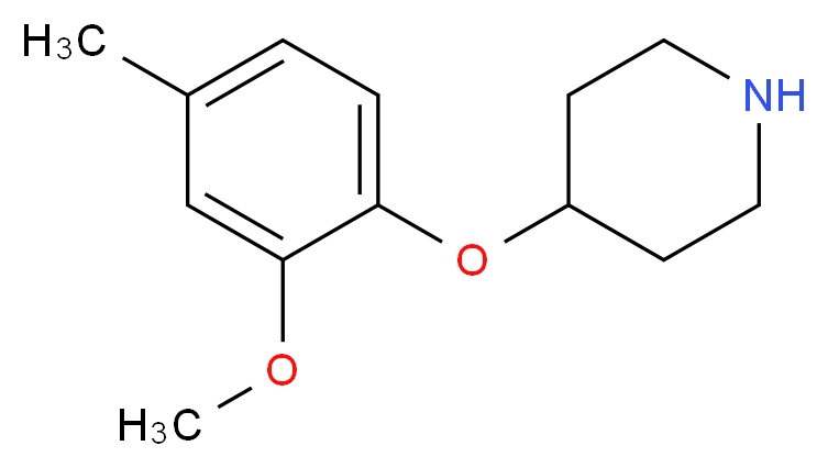 4-(2-Methoxy-4-methylphenoxy)piperidine_Molecular_structure_CAS_883543-21-3)