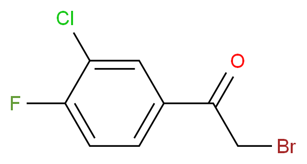 2-bromo-1-(3-chloro-4-fluorophenyl)ethan-1-one_Molecular_structure_CAS_)