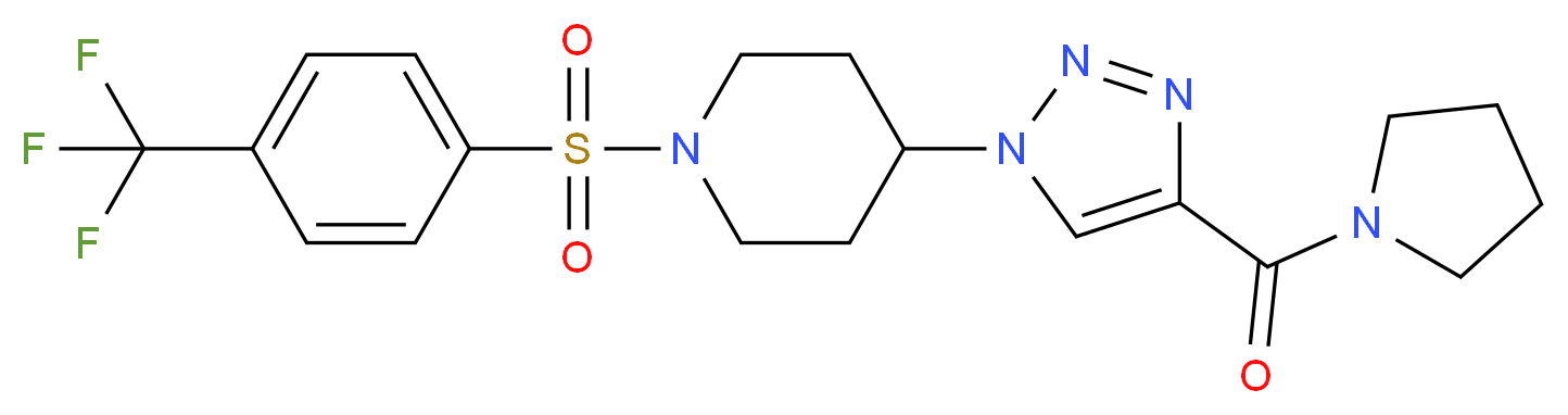 4-[4-(1-pyrrolidinylcarbonyl)-1H-1,2,3-triazol-1-yl]-1-{[4-(trifluoromethyl)phenyl]sulfonyl}piperidine_Molecular_structure_CAS_)
