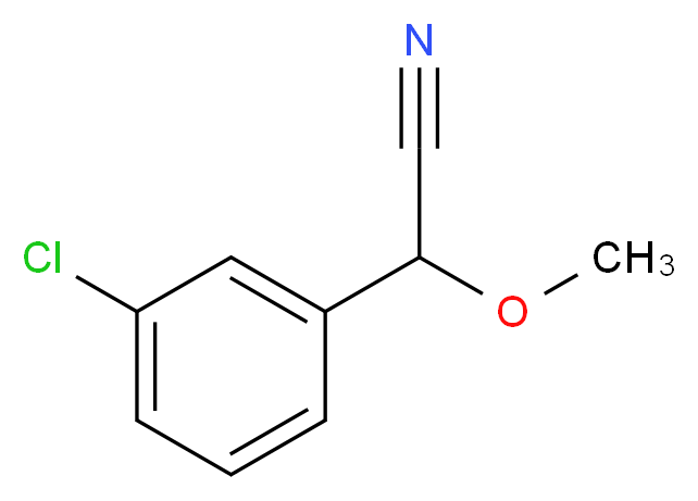 2-(3-chlorophenyl)-2-methoxyacetonitrile_Molecular_structure_CAS_)