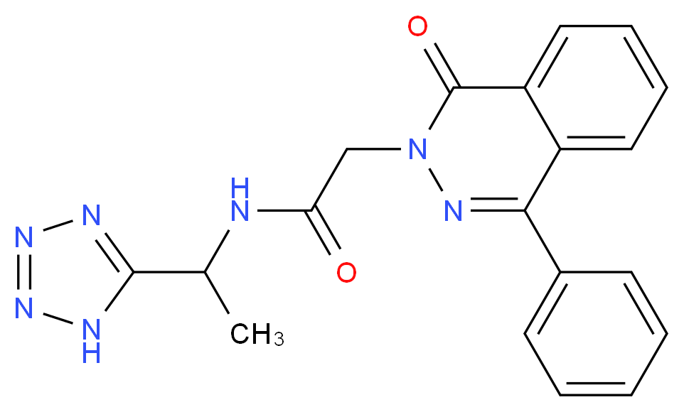 2-(1-oxo-4-phenyl-2(1H)-phthalazinyl)-N-[1-(1H-tetrazol-5-yl)ethyl]acetamide_Molecular_structure_CAS_)