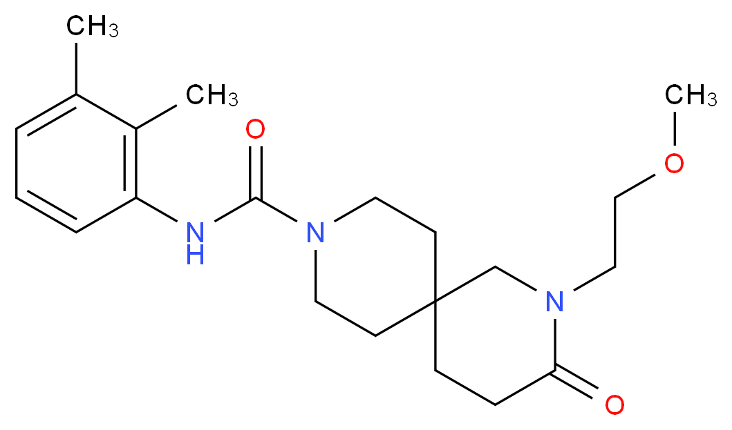 N-(2,3-dimethylphenyl)-2-(2-methoxyethyl)-3-oxo-2,9-diazaspiro[5.5]undecane-9-carboxamide_Molecular_structure_CAS_)