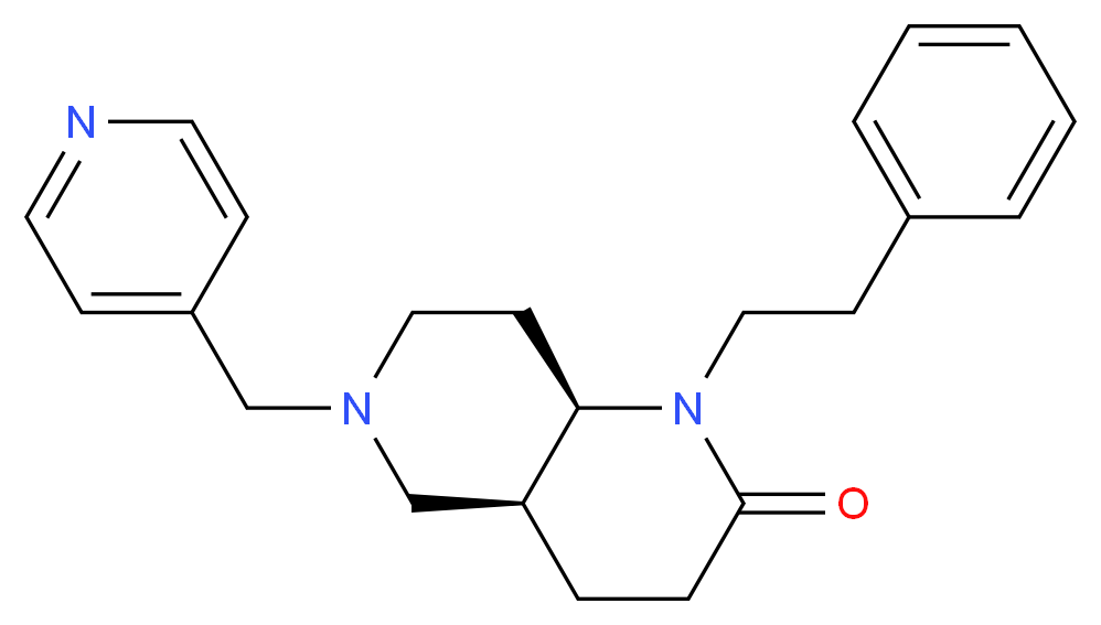 (4aS*,8aR*)-1-(2-phenylethyl)-6-(pyridin-4-ylmethyl)octahydro-1,6-naphthyridin-2(1H)-one_Molecular_structure_CAS_)