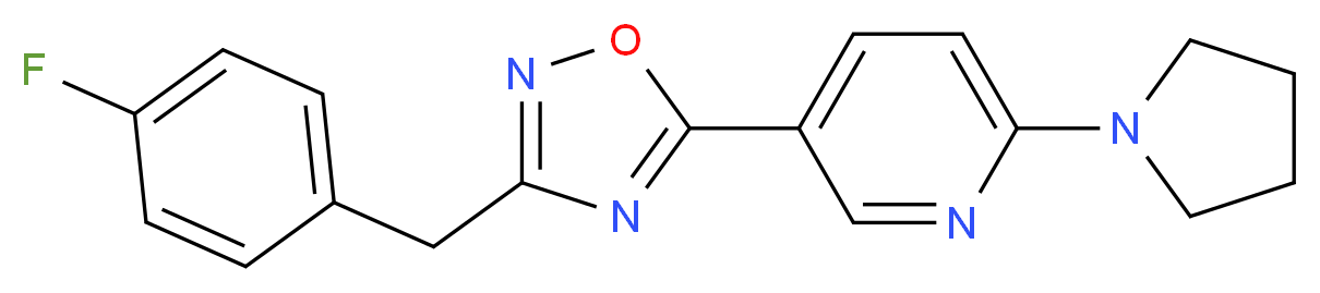5-[3-(4-fluorobenzyl)-1,2,4-oxadiazol-5-yl]-2-pyrrolidin-1-ylpyridine_Molecular_structure_CAS_)