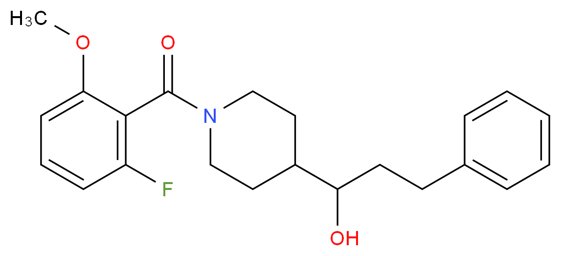 1-[1-(2-fluoro-6-methoxybenzoyl)-4-piperidinyl]-3-phenyl-1-propanol_Molecular_structure_CAS_)