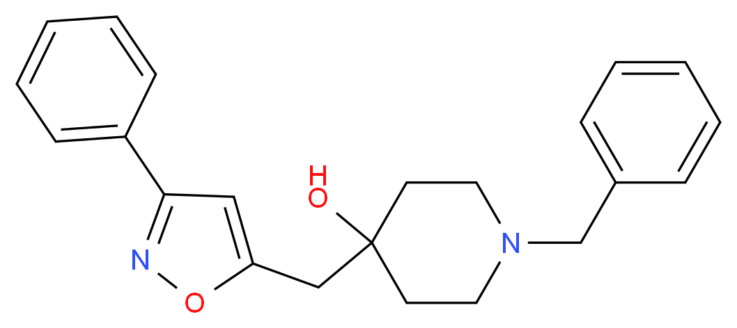 1-benzyl-4-[(3-phenyl-5-isoxazolyl)methyl]-4-piperidinol_Molecular_structure_CAS_)