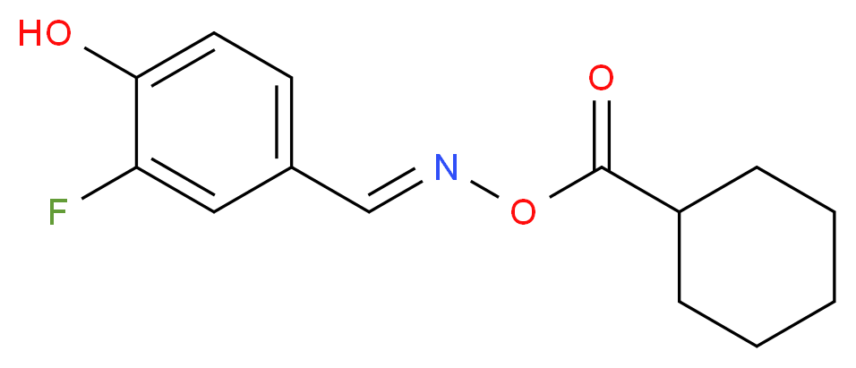 3-FLUORO-4-HYDROXYBENZALDEHYDE O-(CYCLOHEXYLCARBONYL)OXIME_Molecular_structure_CAS_)
