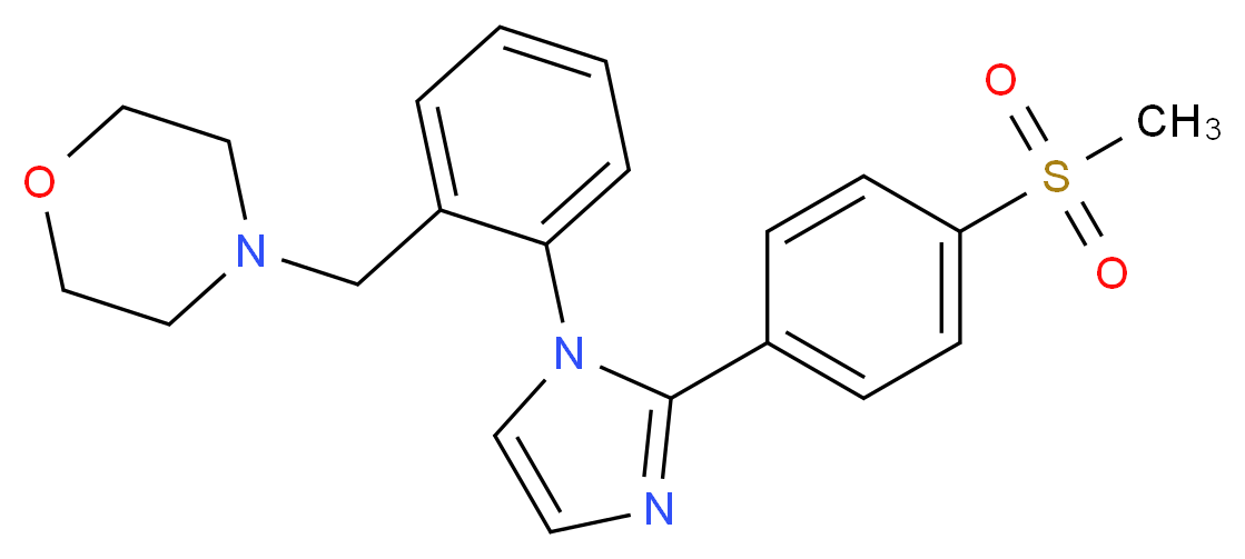4-(2-{2-[4-(methylsulfonyl)phenyl]-1H-imidazol-1-yl}benzyl)morpholine_Molecular_structure_CAS_)