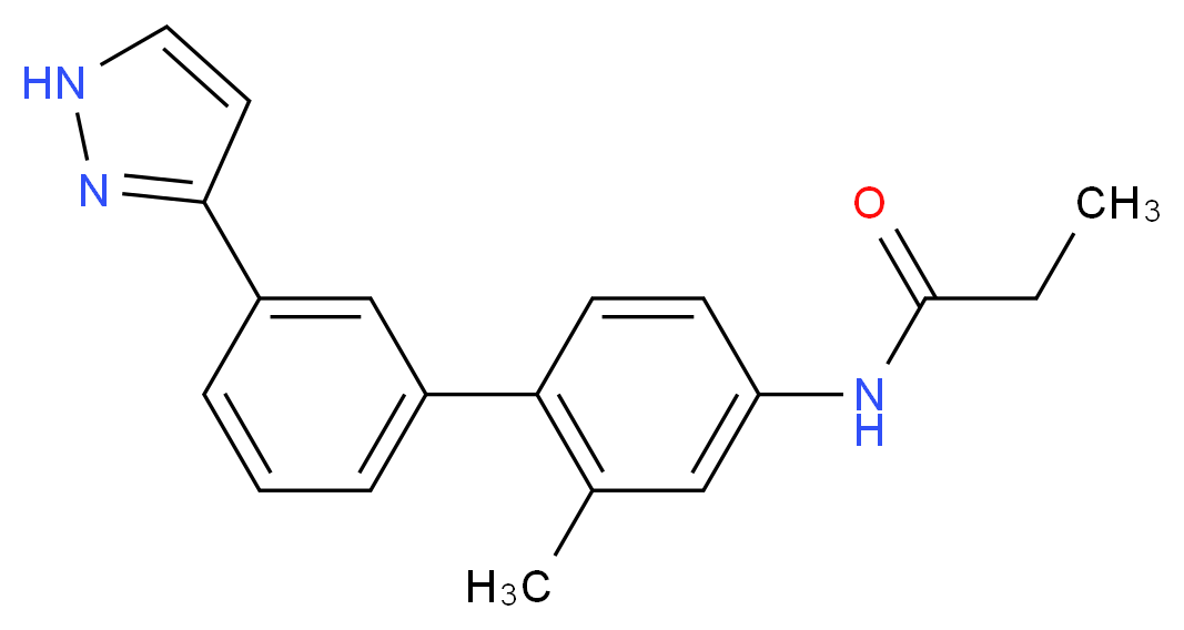 N-[2-methyl-3'-(1H-pyrazol-3-yl)-4-biphenylyl]propanamide_Molecular_structure_CAS_)