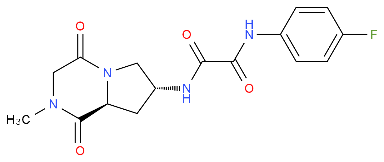 N-(4-fluorophenyl)-N'-[(7R,8aS)-2-methyl-1,4-dioxooctahydropyrrolo[1,2-a]pyrazin-7-yl]ethanediamide_Molecular_structure_CAS_)