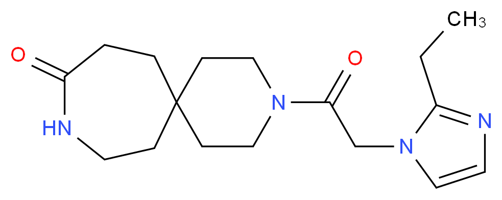 3-[(2-ethyl-1H-imidazol-1-yl)acetyl]-3,9-diazaspiro[5.6]dodecan-10-one_Molecular_structure_CAS_)