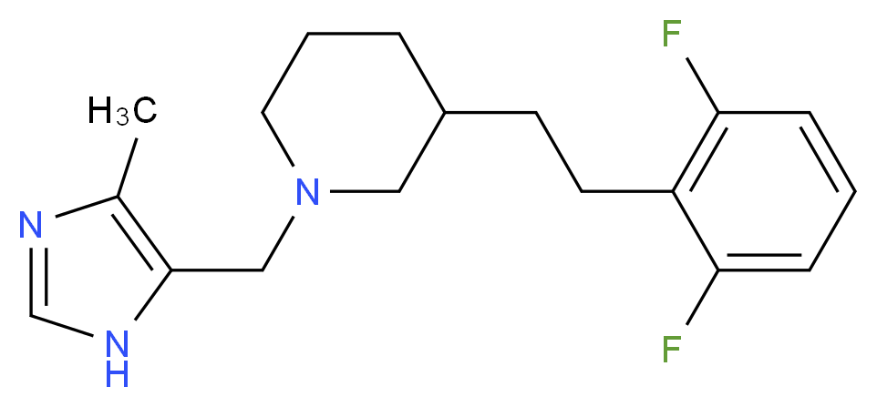3-[2-(2,6-difluorophenyl)ethyl]-1-[(4-methyl-1H-imidazol-5-yl)methyl]piperidine_Molecular_structure_CAS_)