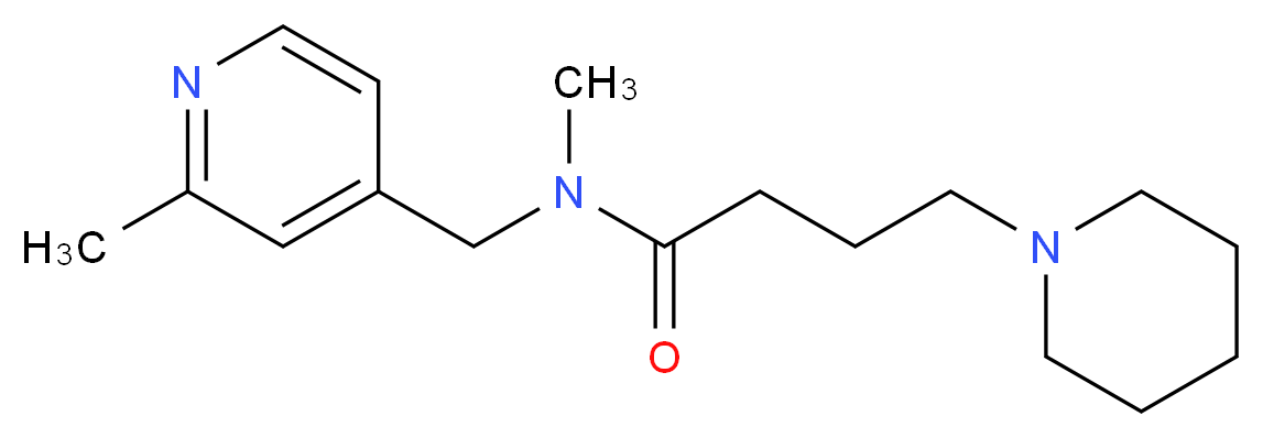 N-methyl-N-[(2-methyl-4-pyridinyl)methyl]-4-(1-piperidinyl)butanamide_Molecular_structure_CAS_)
