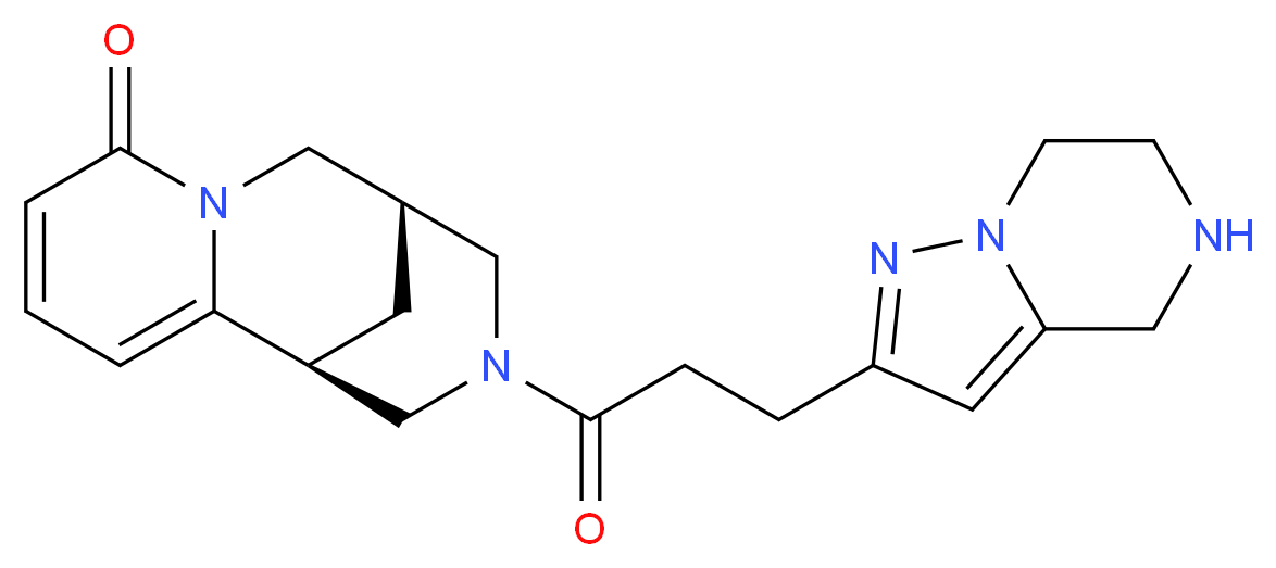 (1S,9R)-11-[3-(4,5,6,7-tetrahydropyrazolo[1,5-a]pyrazin-2-yl)propanoyl]-7,11-diazatricyclo[7.3.1.0~2,7~]trideca-2,4-dien-6-one_Molecular_structure_CAS_)