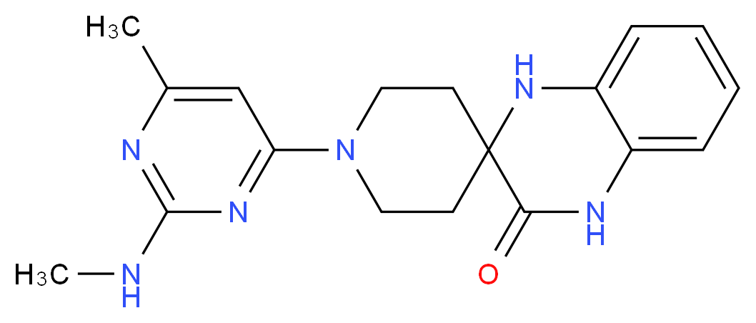 1-[6-methyl-2-(methylamino)-4-pyrimidinyl]-1',4'-dihydro-3'H-spiro[piperidine-4,2'-quinoxalin]-3'-one_Molecular_structure_CAS_)