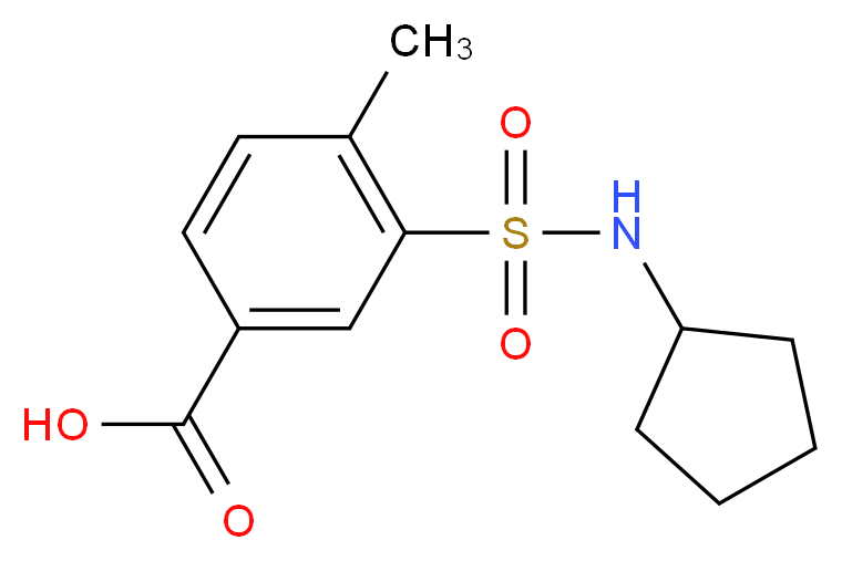 3-(cyclopentylsulfamoyl)-4-methylbenzoic acid_Molecular_structure_CAS_)