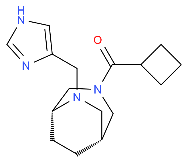 (1R*,5R*)-3-(cyclobutylcarbonyl)-6-(1H-imidazol-4-ylmethyl)-3,6-diazabicyclo[3.2.2]nonane_Molecular_structure_CAS_)
