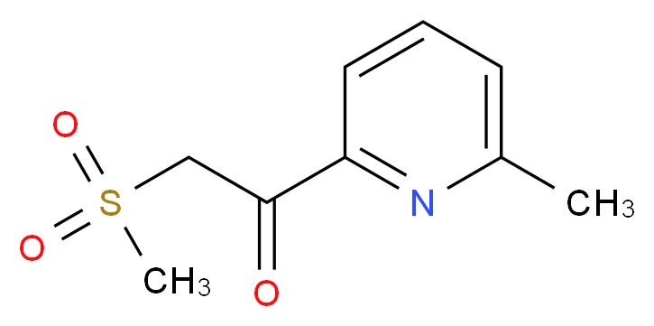 1-(6-Methylpyridin-2-yl)-2-methylsulphonylethanone_Molecular_structure_CAS_)