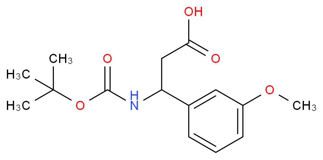 3-[(tert-Butoxycarbonyl)amino]-3-(3-methoxyphenyl)propanoic acid_Molecular_structure_CAS_284493-53-4)