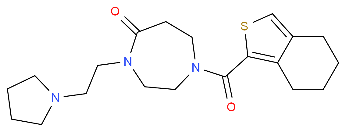 4-[2-(1-pyrrolidinyl)ethyl]-1-(4,5,6,7-tetrahydro-2-benzothien-1-ylcarbonyl)-1,4-diazepan-5-one_Molecular_structure_CAS_)