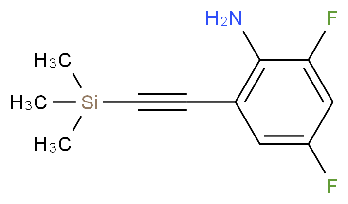 2,4-Difluoro-6-((trimethylsilyl)ethynyl)aniline_Molecular_structure_CAS_684250-21-3)