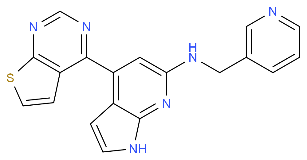 N-(pyridin-3-ylmethyl)-4-thieno[2,3-d]pyrimidin-4-yl-1H-pyrrolo[2,3-b]pyridin-6-amine_Molecular_structure_CAS_)