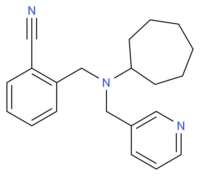 2-{[cycloheptyl(pyridin-3-ylmethyl)amino]methyl}benzonitrile_Molecular_structure_CAS_)