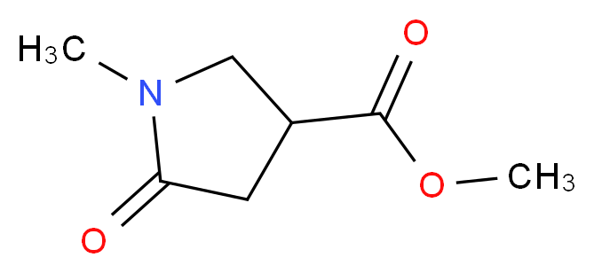 1-Methyl-5-oxo-3-pyrrolidinecarboxylic acid methyl ester_Molecular_structure_CAS_59857-86-2)
