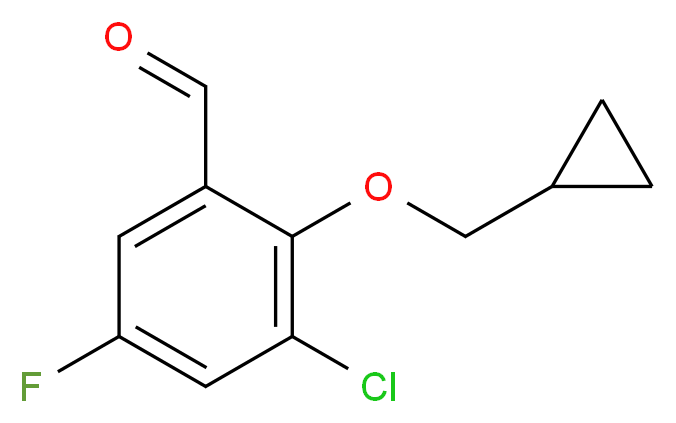 3-Chloro-2-(cyclopropylmethoxy)-5-fluorobenzaldehyde_Molecular_structure_CAS_)