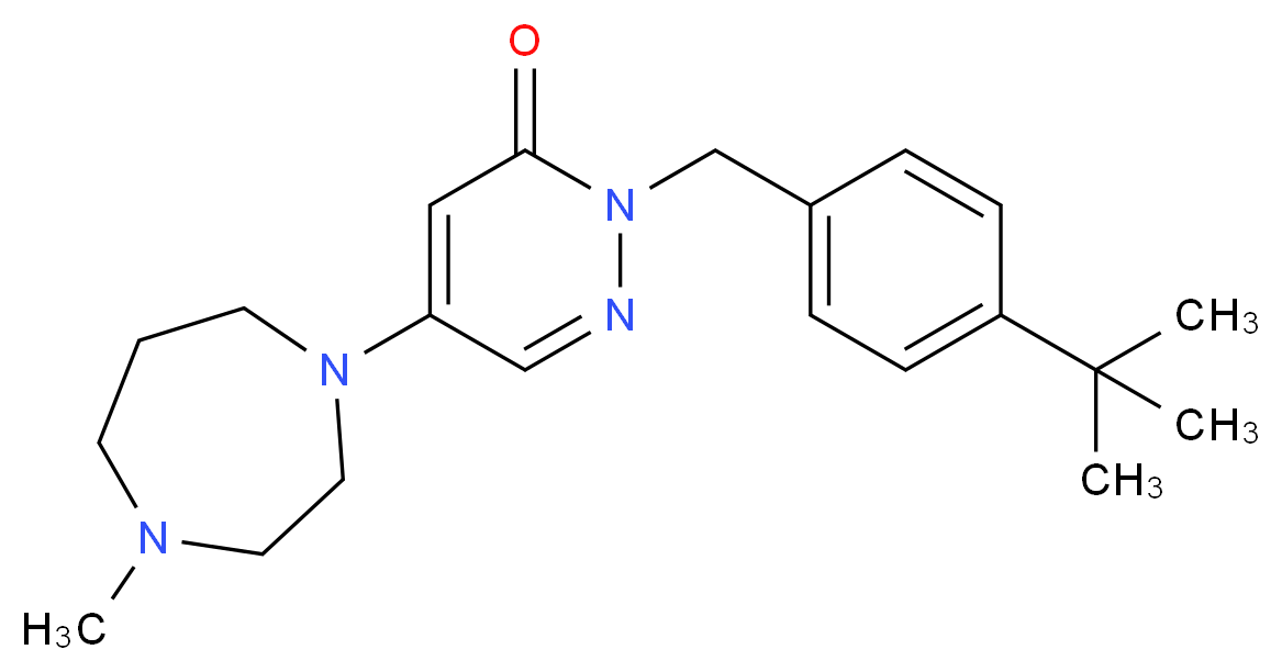 2-(4-tert-butylbenzyl)-5-(4-methyl-1,4-diazepan-1-yl)-3(2H)-pyridazinone_Molecular_structure_CAS_)