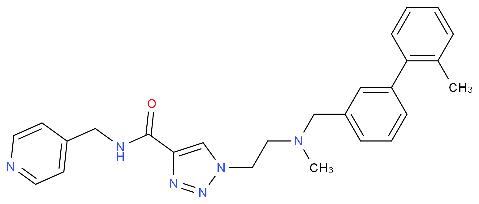 1-(2-{methyl[(2'-methyl-3-biphenylyl)methyl]amino}ethyl)-N-(4-pyridinylmethyl)-1H-1,2,3-triazole-4-carboxamide_Molecular_structure_CAS_)