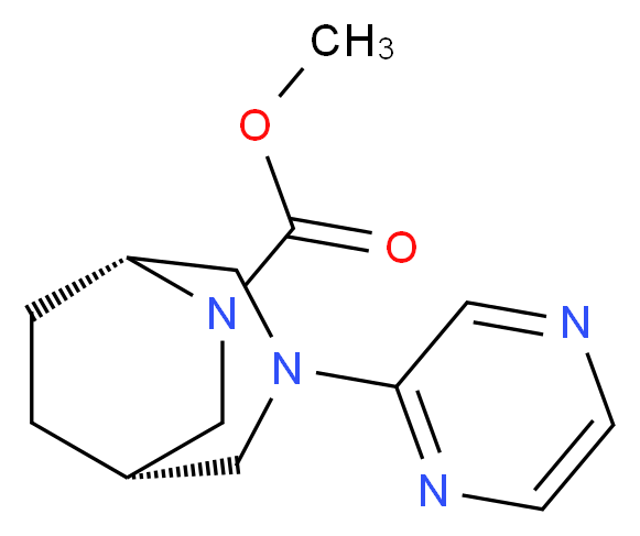 methyl (1S*,5R*)-3-(2-pyrazinyl)-3,6-diazabicyclo[3.2.2]nonane-6-carboxylate_Molecular_structure_CAS_)