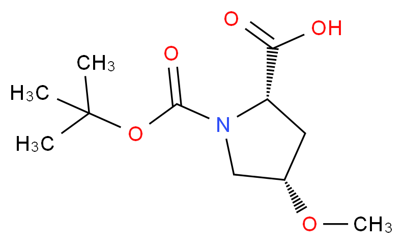 (2S,4S)-1-(tert-Butoxycarbonyl)-4-methoxypyrrolidine-2-carboxylic acid_Molecular_structure_CAS_83623-93-2)