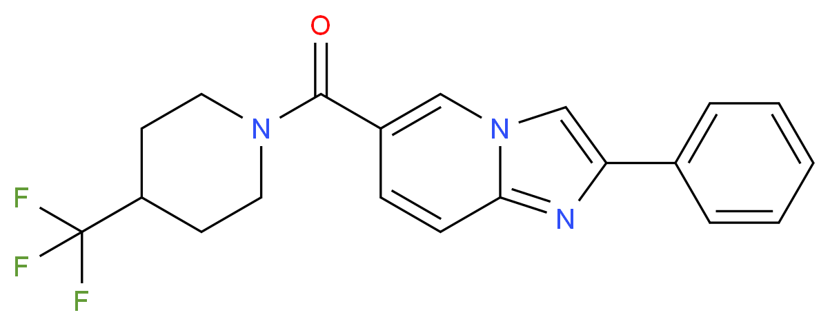 2-phenyl-6-{[4-(trifluoromethyl)piperidin-1-yl]carbonyl}imidazo[1,2-a]pyridine_Molecular_structure_CAS_)