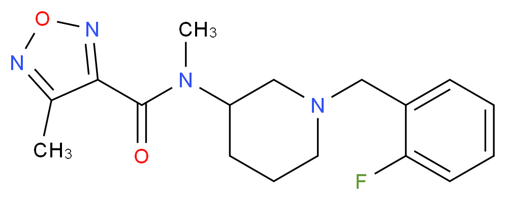 N-[1-(2-fluorobenzyl)-3-piperidinyl]-N,4-dimethyl-1,2,5-oxadiazole-3-carboxamide_Molecular_structure_CAS_)