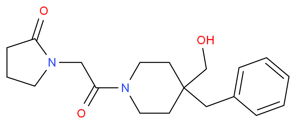 1-{2-[4-benzyl-4-(hydroxymethyl)-1-piperidinyl]-2-oxoethyl}-2-pyrrolidinone_Molecular_structure_CAS_)